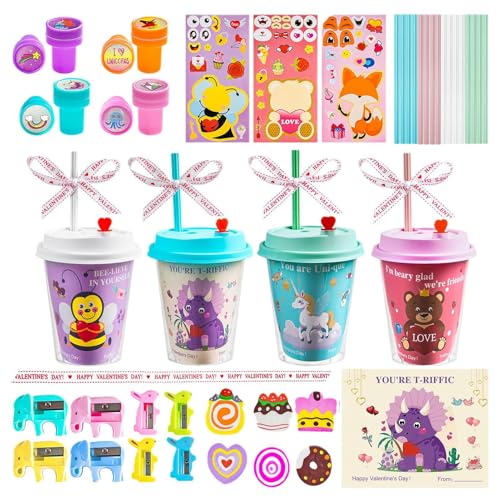 Jingmiger Geschenktüte für Valentinstagskarten, Schulpapier-Set, lustiges 24-teiliges Schreibwaren-Set | Interessante und sichere Geschenktüte für Jungen und Mädchen Jingmiger Geschenktüte für Valentinstagskarten, Schulpapier-Set, lustiges 24-teiliges Schreibwaren-Set | Interessante und sichere Geschenktüte für Jungen und Mädchen von Jingmiger