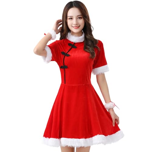 Jingmiger Weihnachtsmannkleid, Weihnachtsmannkleider für Frauen, Cosplay-Kostüm, Weihnachtsmannkleid, rotes Weihnachtskleid, Urlaubskleid, Kurzarm, Weihnachtskostüm Jingmiger Weihnachtsmannkleid, Weihnachtsmannkleider für Frauen, Cosplay-Kostüm, Weihnachtsmannkleid, rotes Weihnachtskleid, Urlaubskleid, Kurzarm, Weihnachtskostüm von Jingmiger