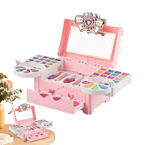 Make-up-Set für Mädchen, Make-up-Set für Mädchen | Make-up-Spielzeug zum Geburtstag | Fantasie-Make-up-Set waschbar und sicher für Mädchen, Geburtstag, Urlaub von Jingmiger