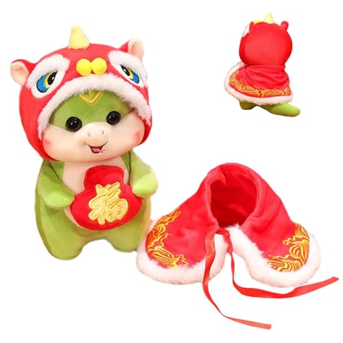 Schlange chinesisches Maskottchen aus Plüsch, Schlange aus Plüsch für Frühlingsfeier | Schlange aus Plüsch, traditionelles chinesisches Maskottchen, Huggable Animals 2025, Jahr der Schlange von Jingmiger