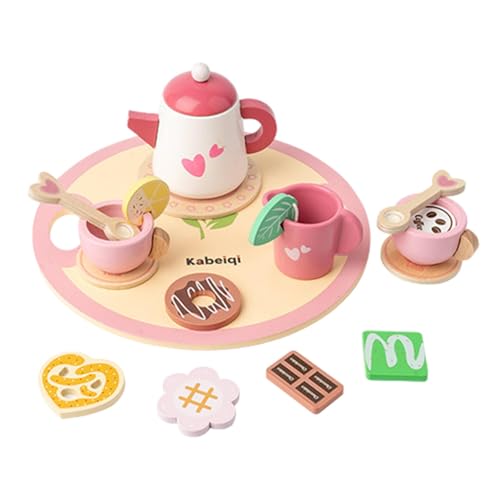 Teeset zum Spielen, Teeset für Kleinkinder, Prinzessinnen-Teeservice, um so zu tun, als würde man spielen | Tee-Party Essen Dessert Spielzeug von Jingmiger