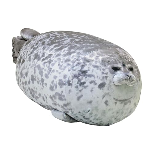 Robbe Plüschtier Plüschkissen, 30 cm Weiches Stofftier Kuscheltier Meerestier Robbe Plüsch Puppe, Umarmungskissen Schlafendes Geschenk für Kinder Mädchen Junge Erwachsene von Jingyash