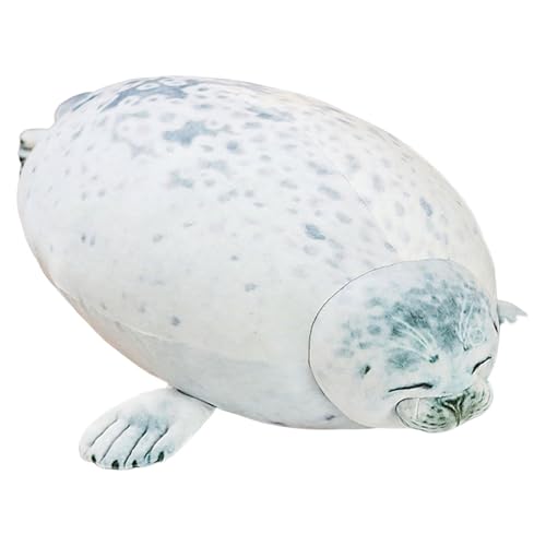 Robbe Plüschtier Plüschkissen, 40 cm Weiches Stofftier Kuscheltier Meerestier Robbe Plüsch Puppe, Umarmungskissen Schlafendes Geschenk für Kinder Mädchen Junge Erwachsene von Jingyash