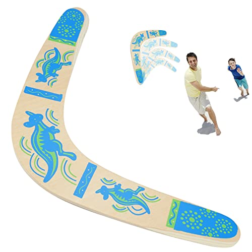 JINSION Boomerang V Shaped Outdoor, Boomerang für Kinder, Flatloop Bummerang, Boomerang Anfänger, Return Flying Boomerang Wooden Toy Geschenke für Outdoor Sport Toys Kinder Erwachsene Spiele im Freien von Jinsion