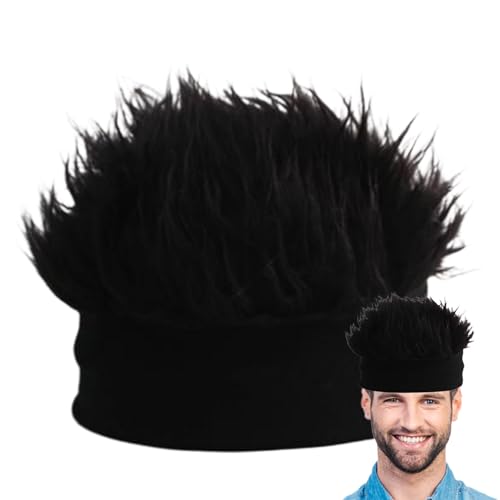 Perückenhut, Haarmütze, Hip-Hop-Hut-Stil, realistische Spike-Haarperücke, Hut, lustig, kurze Haarkappe für drinnen und draußen, Geschenk, Party, Kostüm, warm, bequem Perückenhut, Haarmütze, Hip-Hop-Hut-Stil, realistische Spike-Haarperücke, Hut, lustig, kurze Haarkappe für drinnen und draußen, Geschenk, Party, Kostüm, warm, bequem von Jinyilwn