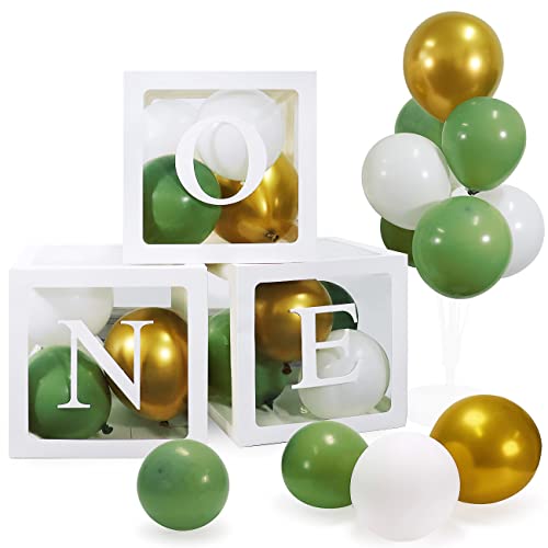 Party Dekoration für Jungen Mädchen, Jiosdo Ballon 'ONE' Boxen mit 24 Luftballon für Babyparty Geburtstagsdeko 1 jahr, Erster Geburtstag Hintergrund Party Dekoration für Jungen Mädchen, Jiosdo Ballon 'ONE' Boxen mit 24 Luftballon für Babyparty Geburtstagsdeko 1 jahr, Erster Geburtstag Hintergrund von Jiosdo