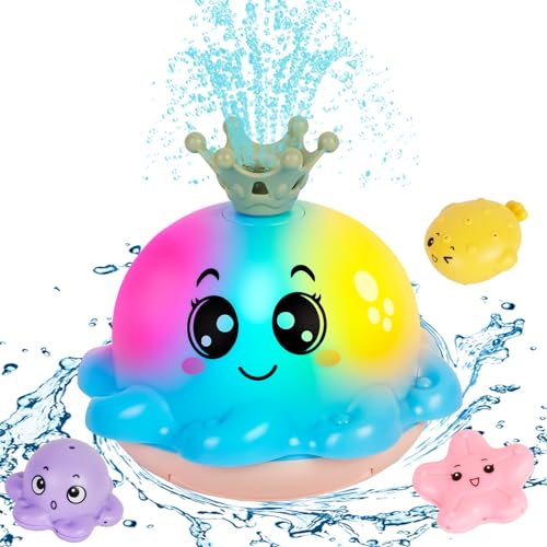 Jiosdo Badewannenspielzeug, Baby Badespielzeug mit 4 Ersatzdüsen, Oktopus Spray Wasserspielzeug mit Licht, Badespielzeug Baby ab 1 Jahr, Badewannen Spielzeug Kinder Badewannenspielzeug ab 1 2 3 Jahre Jiosdo Badewannenspielzeug, Baby Badespielzeug mit 4 Ersatzdüsen, Oktopus Spray Wasserspielzeug mit Licht, Badespielzeug Baby ab 1 Jahr, Badewannen Spielzeug Kinder Badewannenspielzeug ab 1 2 3 Jahre von Jiosdo