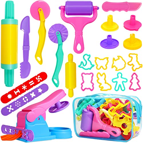 Jiosdo Knetwerkzeug, 22 Stück Knete Zubehör Kinder Plastilin Werkzeuge, Knete Ausstechformen Extruder Modellierwerkzeug Knete Dough Set, Geschenk für Kinder Jungen Mädchen (mit Aufbewahrungstasche) Jiosdo Knetwerkzeug, 22 Stück Knete Zubehör Kinder Plastilin Werkzeuge, Knete Ausstechformen Extruder Modellierwerkzeug Knete Dough Set, Geschenk für Kinder Jungen Mädchen (mit Aufbewahrungstasche) von Jiosdo