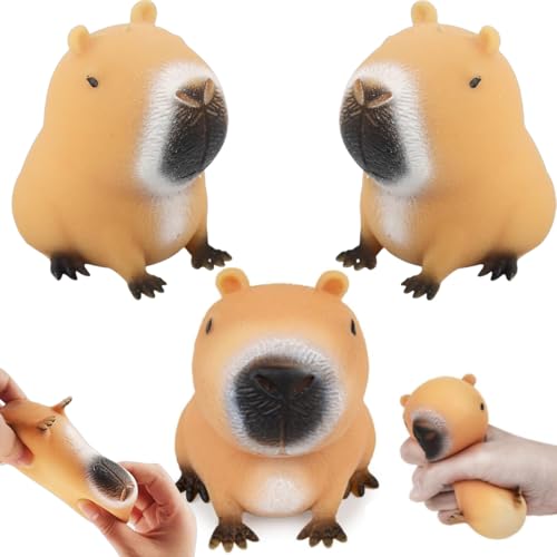 Capybara Anti Stress Spielzeug, Capybara Stressabbau Spielzeug gegen Angstzustände, Capybara Fidget Toy, Capybara Antistress Spielzeug, Geeignet für Kinder und Erwachsene (3 Stück) von Jiounie