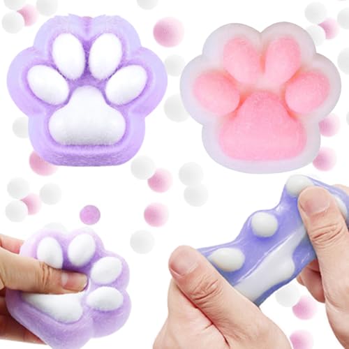 Cat Paw Squeeze Toy, 2 Stück Süße Katzenpfoten Quetschspielzeuge, Pfoten Squishy, Taba Squishy, Squishy Pfote, Taba Katzenpfoten Squishy Pfote, Für Kinder Und Erwachsene Menschen Die Stress Abbauen von Jiounie