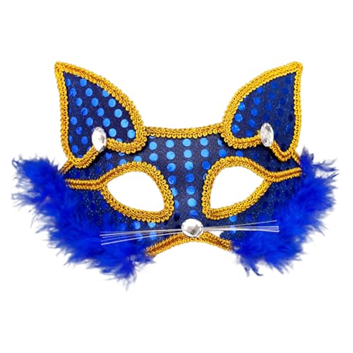 Jipersuo Festival für Karneval, Party, einzigartiges Design, Erwachsenengröße, für Kostüme, Veranstaltungen, lustige Masken (blau, 20 x 15 cm) von Jipersuo