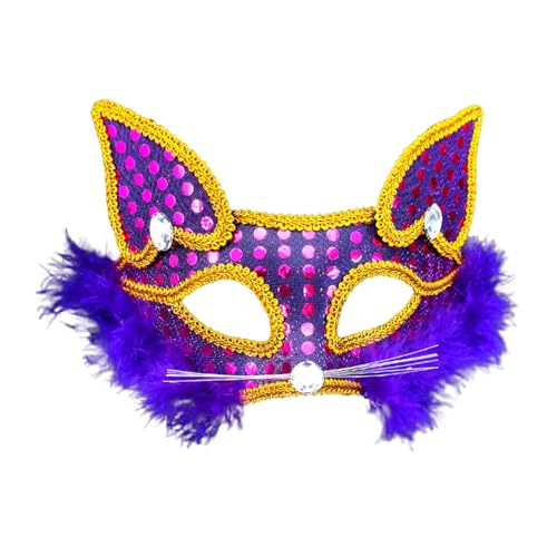 Jipersuo Festival für Karneval, Party, einzigartiges Design, Erwachsenengröße, für Kostüme, Veranstaltungen, lustige Masken (lila, 20 x 15 cm) von Jipersuo