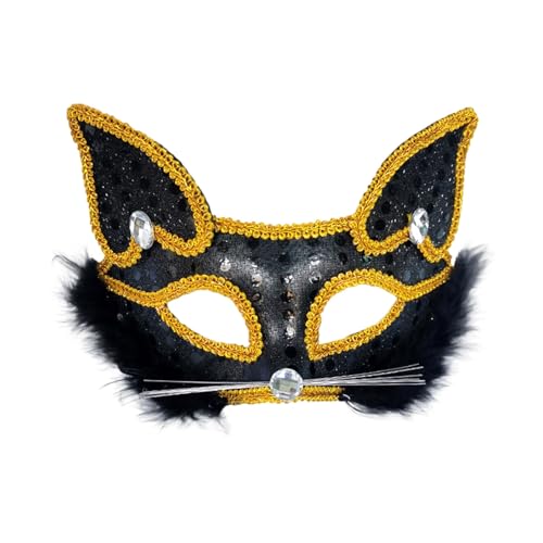 Jipersuo Festival für Karneval, Party, einzigartiges Design, Erwachsenengröße, für Kostüme, Veranstaltungen, lustige Masken (schwarz, 20 x 15 cm) von Jipersuo