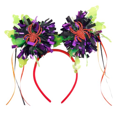 Jipersuo Halloween Bunte Streifen Quasten Kopfschmuck Festival Party Kostüm Party Kürbis Streifen Stirnband Partyzubehör (RD1, Einheitsgröße) von Jipersuo