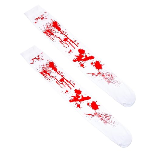 Jipersuo Halloween-Kostüme, Halloween-Kostüm, für Erwachsene, blutige Schürze, Stirnband, Halloween-Party, Feier, Kostüme, Damen-Outfits (rot, Einheitsgröße) von Jipersuo