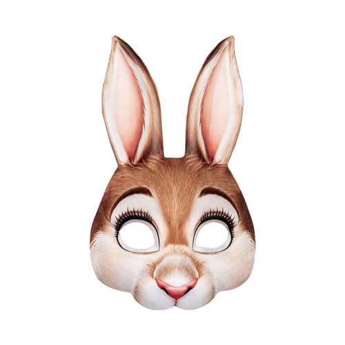 Jipersuo Halloween Ostern Karneval Party Make-up Kaninchen Tier Cartoon Cosplay (Gelb, 26 cm) von Jipersuo