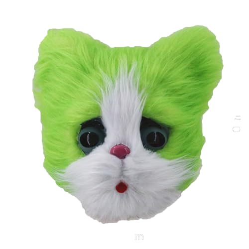 Jipersuo Niedlicher Tier-Kopfschmuck, Maskerade, lustige Cartoon-Prom-Masken (grün, 30 cm) von Jipersuo