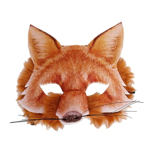 Jipersuo Oster-Party-Maske, Tier-Cartoon-Motiv, lustige Masken, Orange, 17 x 17 cm Jipersuo Oster-Party-Maske, Tier-Cartoon-Motiv, lustige Masken, Orange, 17 x 17 cm von Jipersuo