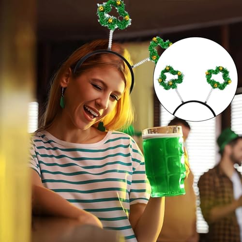 Jipersuo St. Patrick's Day Stirnband St. Patrick's Cute Haarband St. Patrick's Day Urlaub Party Zubehör Irische Motto-Party-Dekoration (A, Einheitsgröße) von Jipersuo