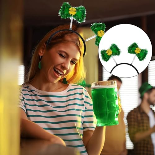 Jipersuo St. Patrick's Day Stirnband St. Patrick's Cute Haarband St. Patrick's Day Urlaub Party Zubehör Irische Motto Party Dekoration (B, Einheitsgröße) von Jipersuo