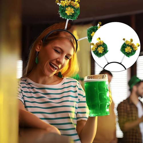 Jipersuo St. Patrick's Day Stirnband St. Patrick's Cute Haarband St. Patrick's Day Urlaub Party Zubehör Irische Motto-Party-Dekoration (C, Einheitsgröße) von Jipersuo