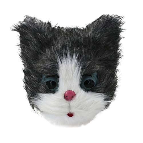 Jipersuo Tier-Kopfschmuck, Party, lustige Cartoon-Masken (grau, 30 x 25 cm) von Jipersuo