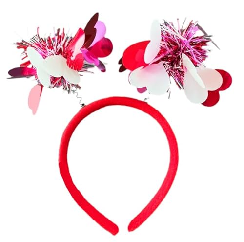 Jipersuo Valentinstag-Requisiten, Herz-Stirnband, niedliches und festliches Haar-Accessoire für Paare und Feiern, Valentinstagsparty-Zubehör, Rot, 22 x 12 cm Jipersuo Valentinstag-Requisiten, Herz-Stirnband, niedliches und festliches Haar-Accessoire für Paare und Feiern, Valentinstagsparty-Zubehör, Rot, 22 x 12 cm von Jipersuo