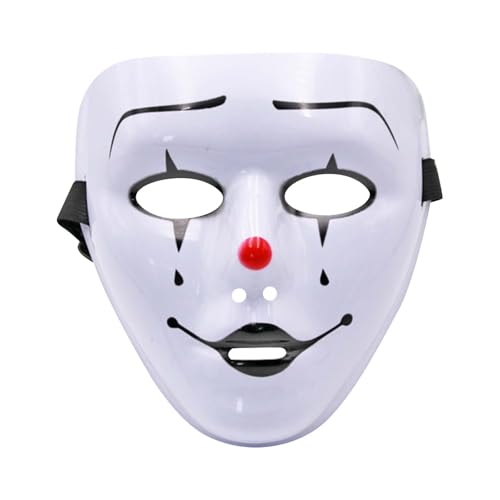 Jipersuo Vollgesichtsmasken aus Kunststoff, perfekt für Partys, Veranstaltungen und Feiern, lustige Masken (weiß, 19 cm) von Jipersuo