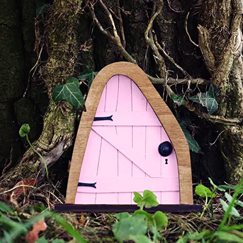 Miniaturtüren für Bäume im Freien Miniaturtür für Baumdekoration Gartenzubehör Coole Schreibtisch-Gadgets (E, Einheitsgröße) von Jipersuo
