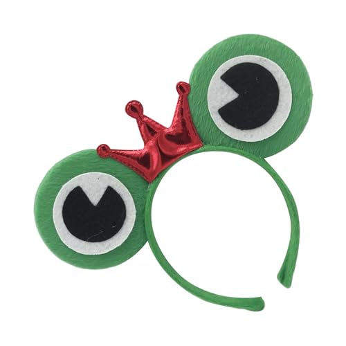 Jiqoe Kinder-Stirnbänder mit Froschmotiv, Partykleidung, Krone, Kopfbedeckung für Musikfestivals, Foto-Requisiten für Halloween-Fotografie von Jiqoe