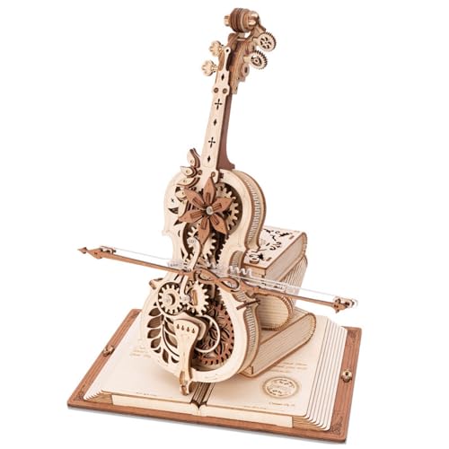 Jiqoe Violine Capriccio Modell 3D Holzpuzzle Einfache Montage Kits Musikbaustein Geschenk für Jungen und Mädchen Weihnachten Musical Violine von Jiqoe