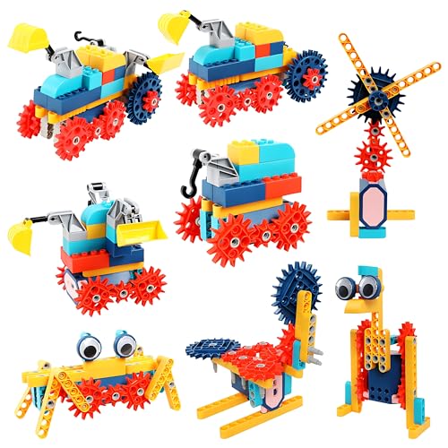 Jirmerp Technik Elektrisch Bauspielzeug für Kinder 123 Pcs RC Roboter Spielzeug Alles in Einem Bausteine fuir Vorschulkinder, Ingenieurspielzeug kreatives Set von Jirmerp
