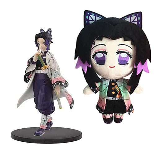 16cm Kochou Shinobu Figur Statue und 25cm Kochou Shinobu Weiche Figur Kissen Kombination Set, Anime Figur Modell Handmade Collectible Desktop Dekoration 16cm Kochou Shinobu Figur Statue und 25cm Kochou Shinobu Weiche Figur Kissen Kombination Set, Anime Figur Modell Handmade Collectible Desktop Dekoration von Jiumaocleu