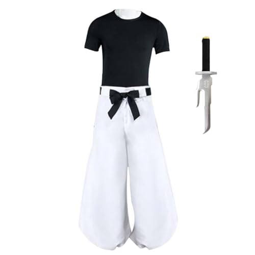 Fushiguro Toji Cosplay Kostüm | Toji Fushiguro Kostüm Komplettes Set Halloween Weihnachten Karneval Party Dress Up Anzug JJK Kleidung Merch von Jiumaocleu