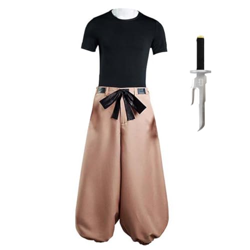 Fushiguro Toji Cosplay Kostüm | Toji Fushiguro Kostüm Komplettes Set Halloween Weihnachten Karneval Party Dress Up Anzug JJK Kleidung Merch von Jiumaocleu