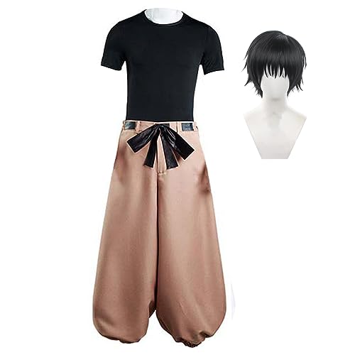 Fushiguro Toji Cosplay Kostüm | Toji Fushiguro Kostüm Komplettes Set Halloween Weihnachten Karneval Party Dress Up Anzug JJK Kleidung Merch von Jiumaocleu