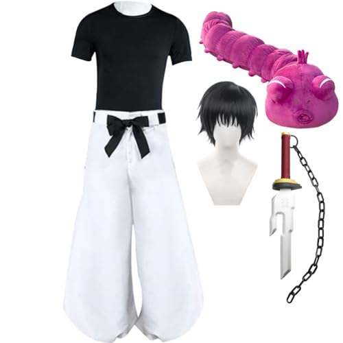 Fushiguro Toji Cosplay Wurm | Toji Fushiguro Schwert Kostüm Komplettes Set Halloween Weihnachten Karneval Party Dress Up Anzug JJK Kleidung Merch von Jiumaocleu