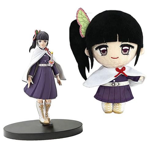 Jiumaocleu 16cm Tsuyuri Kanao Figur und 25cm Tsuyuri Kanao Weiches Kissen Kombinations-Set, Anime Modell Handgefertigt Sammlerstück Desktop-Dekoration von Jiumaocleu
