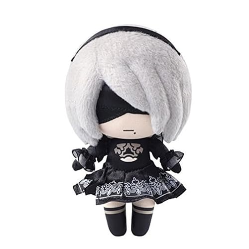 Jiumaocleu 2Byorha 2Bautomata Weiches Plüschkissen Gefüllte PP Baumwolle Anime 2B Pelz Kissen für Auto Zuhause Sofa Dekoration Geschenk für Anime-Liebhaber, 23 cm Jiumaocleu 2Byorha 2Bautomata Weiches Plüschkissen Gefüllte PP Baumwolle Anime 2B Pelz Kissen für Auto Zuhause Sofa Dekoration Geschenk für Anime-Liebhaber, 23 cm von Jiumaocleu