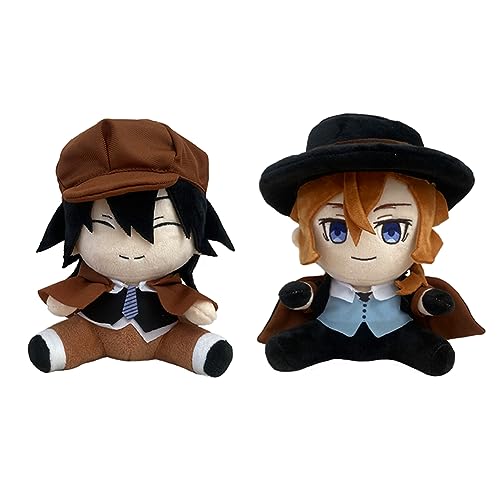 Jiumaocleu 2PCS Bungo Stray Dogs Soft Figure Nakahara Chuuya and Ranpo Edogawa Throw Pillow Anime BSD Figure Soft Hug Pillow Home Sofa Decoration Jiumaocleu 2PCS Bungo Stray Dogs Soft Figure Nakahara Chuuya and Ranpo Edogawa Throw Pillow Anime BSD Figure Soft Hug Pillow Home Sofa Decoration von Jiumaocleu