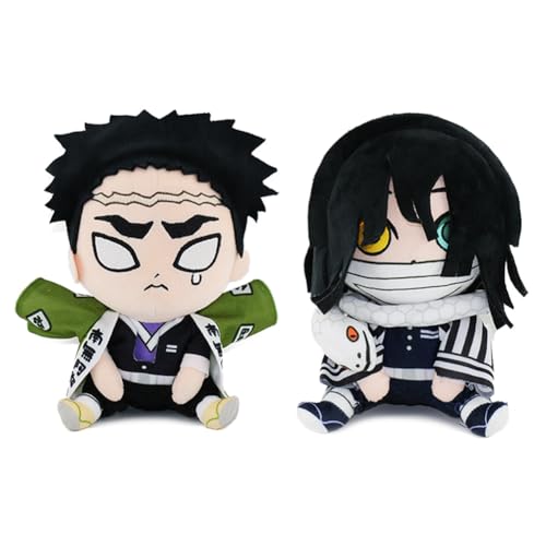 Jiumaocleu 2pcs Iguro Obanai und Himejima Gyomei Weiche Figur Kopfkissen, 20cm Anime Figur Wurfkissen Umarmungs Kissen Fans Sammlung, Niedliches Dekokissen für Sofa Heimdekoration Jiumaocleu 2pcs Iguro Obanai und Himejima Gyomei Weiche Figur Kopfkissen, 20cm Anime Figur Wurfkissen Umarmungs Kissen Fans Sammlung, Niedliches Dekokissen für Sofa Heimdekoration von Jiumaocleu