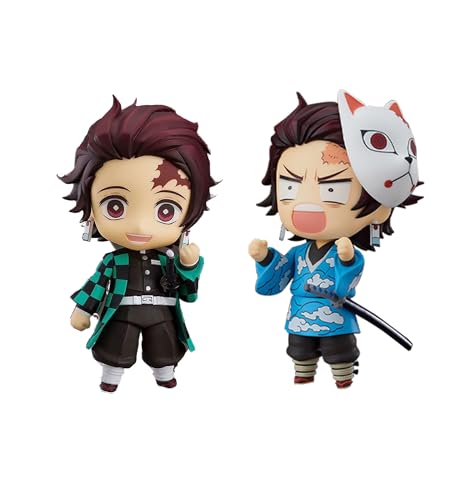 Jiumaocleu 2pcs Kamado Tanjiro Actionfigur Kimetsu no Yaiba Figur, 10cm Mini Anime Beweglichen Figuren Statue mit Wechselkopf und Zubehör, Auto Desktop Dekoration Sammlung Geschenke Jiumaocleu 2pcs Kamado Tanjiro Actionfigur Kimetsu no Yaiba Figur, 10cm Mini Anime Beweglichen Figuren Statue mit Wechselkopf und Zubehör, Auto Desktop Dekoration Sammlung Geschenke von Jiumaocleu