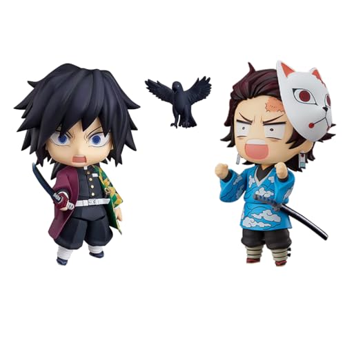 Jiumaocleu 2pcs Kimetsu no Yaiba Figur Kamado Tanjiro und Tomioka Giyuu Actionfigur, 10cm Mini Anime Beweglichen Figuren Statue mit Wechselkopf und Zubehör for Desktop Dekoration Jiumaocleu 2pcs Kimetsu no Yaiba Figur Kamado Tanjiro und Tomioka Giyuu Actionfigur, 10cm Mini Anime Beweglichen Figuren Statue mit Wechselkopf und Zubehör for Desktop Dekoration von Jiumaocleu