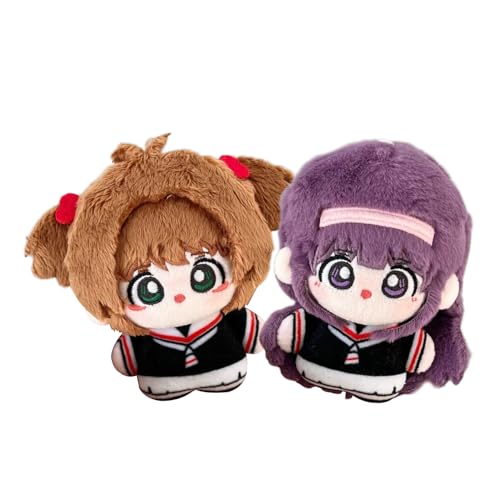 Jiumaocleu Anime-Cardcaptor-Puppen, Daidouji, Tomoyo, weiche Figur, 10 cm, niedlicher Schlüsselanhänger für Daidouji-Tomoyo-Fans, Sammlerstücke, Geschenke, 2 Stück von Jiumaocleu