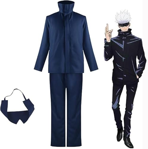 Jiumaocleu Anime Cosplay Costume Gojo Satoru Role Play Uniform Outfits Suits Top + Pants + Eye Mask, Halloween Carnival Full Set Clothes Props Jiumaocleu Anime Cosplay Costume Gojo Satoru Role Play Uniform Outfits Suits Top + Pants + Eye Mask, Halloween Carnival Full Set Clothes Props von Jiumaocleu