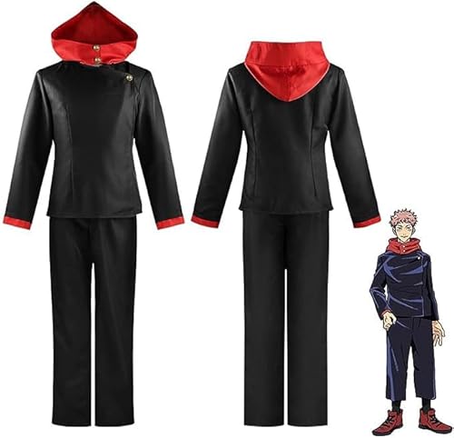 Jiumaocleu Anime Cosplay Costume Yuji Itadori School Uniform Outfits Suits Hooded Jacket + Pants Halloween Carnival Full Set Clothes Props Jiumaocleu Anime Cosplay Costume Yuji Itadori School Uniform Outfits Suits Hooded Jacket + Pants Halloween Carnival Full Set Clothes Props von Jiumaocleu