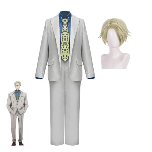 Jiumaocleu Anime Gojo Satoru Cosplay Kostüm mit Perücke - Kugisaki Nobara/Itadori Yuuji/Fushiguro Megumi Cosplay Outfits Anzüge Halloween Karneval Komplettes Set Kleidung Requisiten von Jiumaocleu