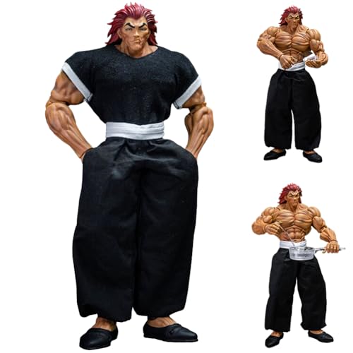 Jiumaocleu Anime Hanma Yujiro Actionfigur, 19 cm, Hanma Baki, Statue, Kampfmodell, Gelenke, beweglich, handgefertigt, Sammlerstück, Desktop-Dekoration von Jiumaocleu