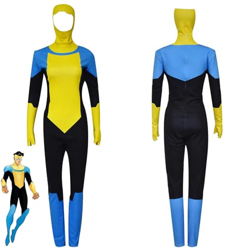 Jiumaocleu Anime Invincible Cosplay Kostüm, Mark Grayson Cosplay Jumpsuit Omni-Man Kostüm Bodysuit Atom Eve Outfits Anime Rollenspiel Anzug Full Set Kleidung von Jiumaocleu