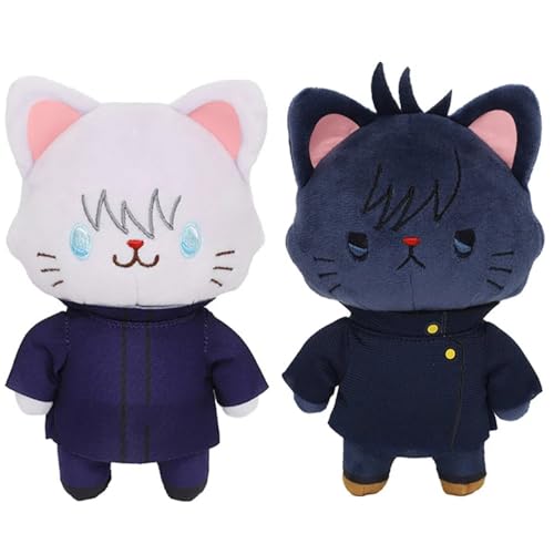 Jiumaocleu Anime JJK Fushigura Megumi Weiche Figur Puppe Gojo Satoru weich gefüllt mit Katzen-Figuren, 15 cm Kissen, JJK Merch Sammlerstücke, Sofa, Schlafzimmer, Heimdekoration, Geschenke Jiumaocleu Anime JJK Fushigura Megumi Weiche Figur Puppe Gojo Satoru weich gefüllt mit Katzen-Figuren, 15 cm Kissen, JJK Merch Sammlerstücke, Sofa, Schlafzimmer, Heimdekoration, Geschenke von Jiumaocleu